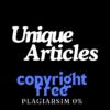 100% Copyright Free Articles